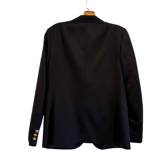 VTG Derby San Francisco Coat Women 12 Formal 100% Wool Two-Buttoned Blazer Blue - Picture 3 of 12